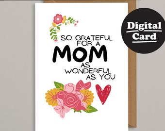 Mother's Day Card / funny Digital card for mom / Downloadable Printable gift for mom / best mom card / I love you card / cool mom