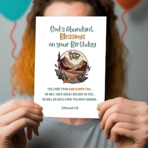 Printable Birthday Card Christian Bible Scripture Downloadable - Etsy