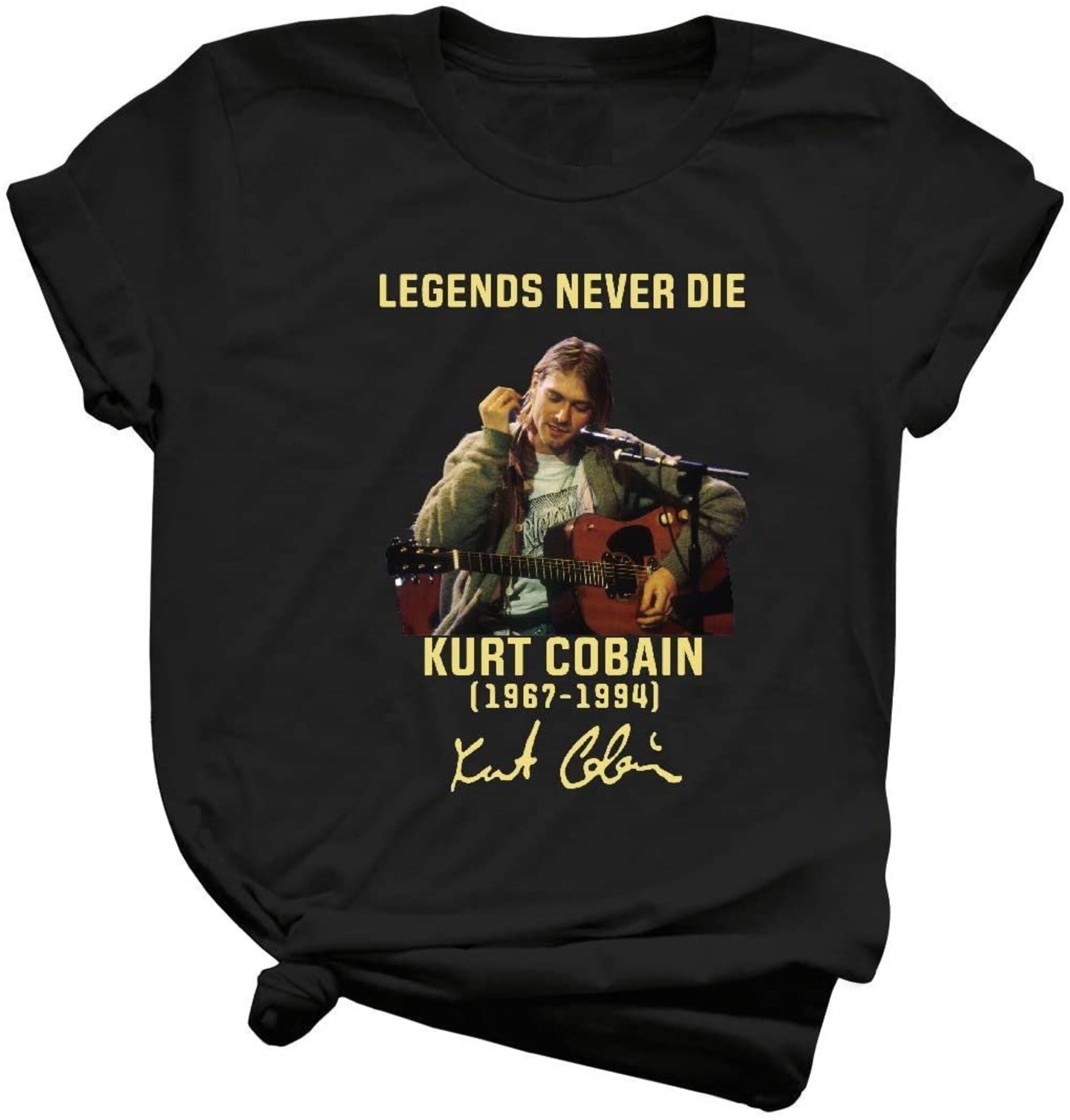Legends Never Die Kurt #Cobain 1967-1994 Signature T Shirt