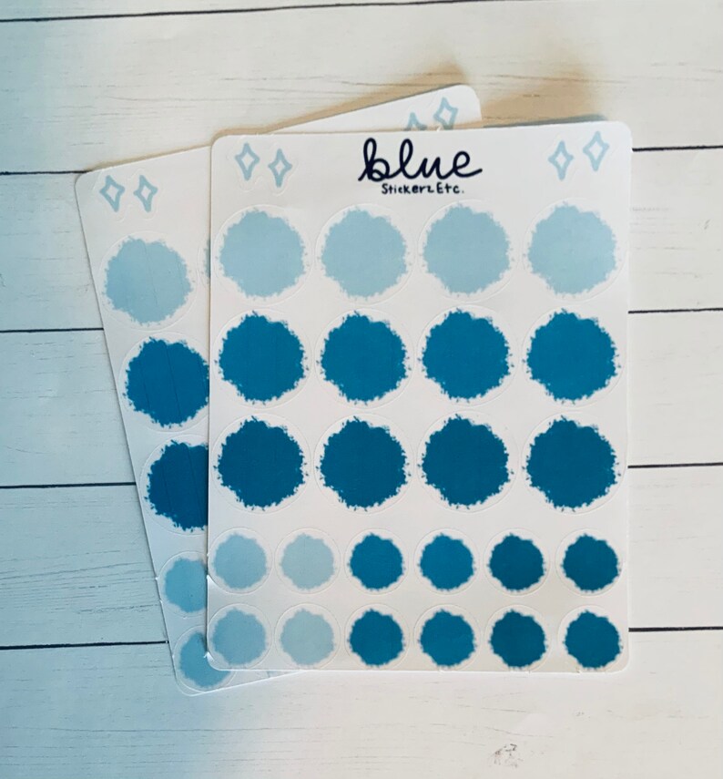 Blue Sticker Sheet - Etsy