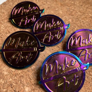 Metal Pin, Rainbow Color Pin, Artist Pin, Artist Gift, Art Teacher Gift, Make Art