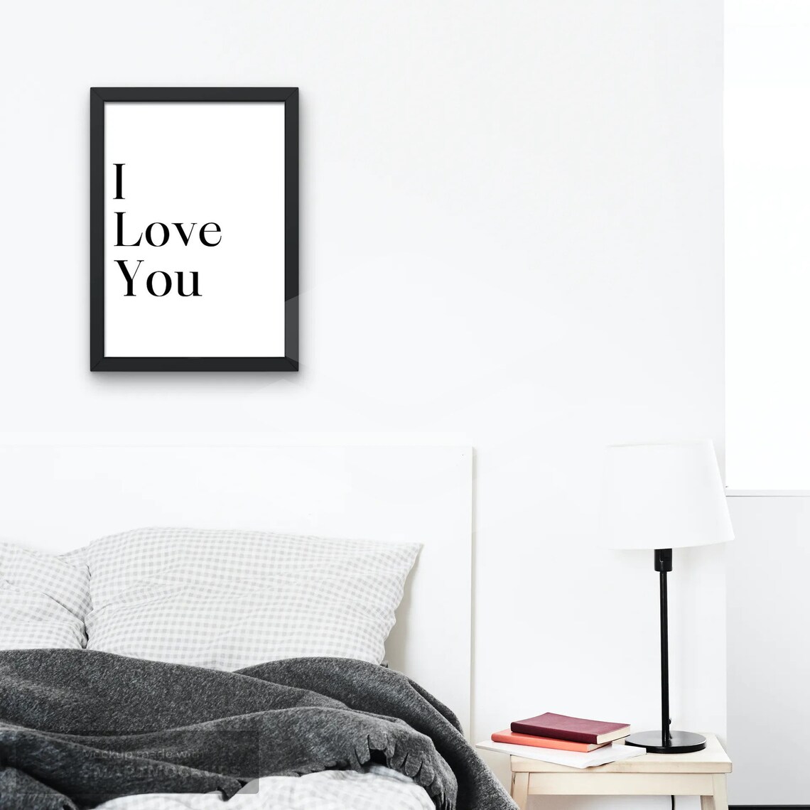 I Love You Minimalist Couples Wall Art Couples Bedroom Decor Printable