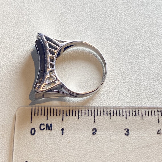 Art Deco sapphire and diamond ring, Ceylon sapphi… - image 10