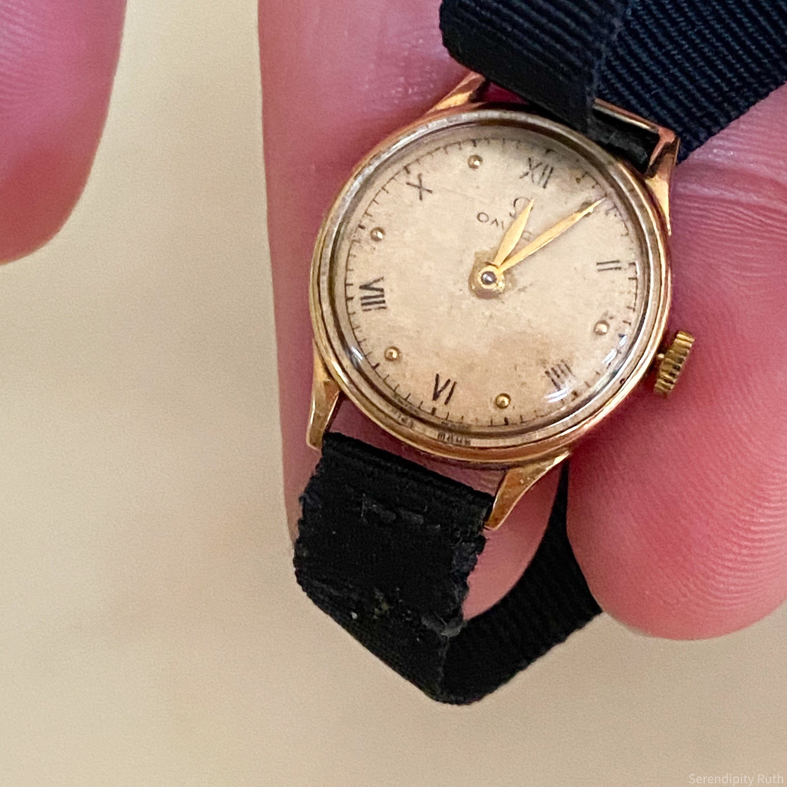 Vintage Omega Watch Ladies Gold Watch Wind up Wrist Watch