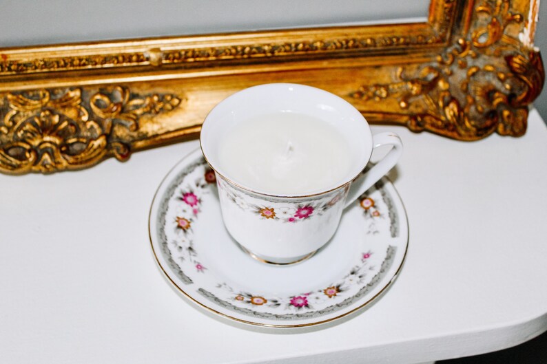 Upcycled Teacup Candle English Garden Scented