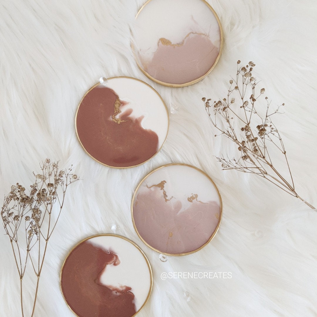 Custom handmade resin geode marble decorative Coaster set/ring dish/r…