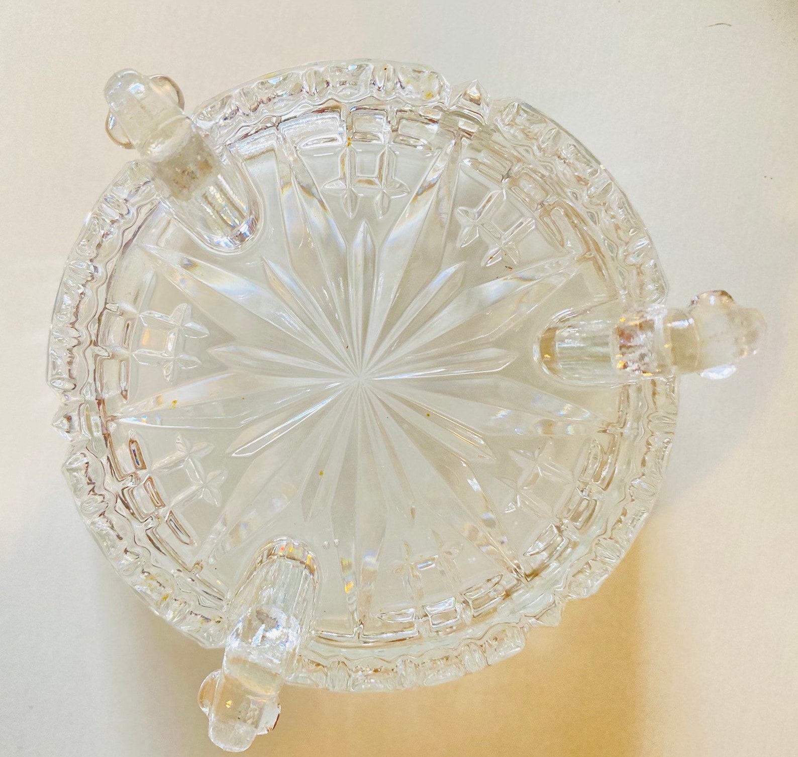 Vintage Etched Glass Candy Dish with Lid Etsy