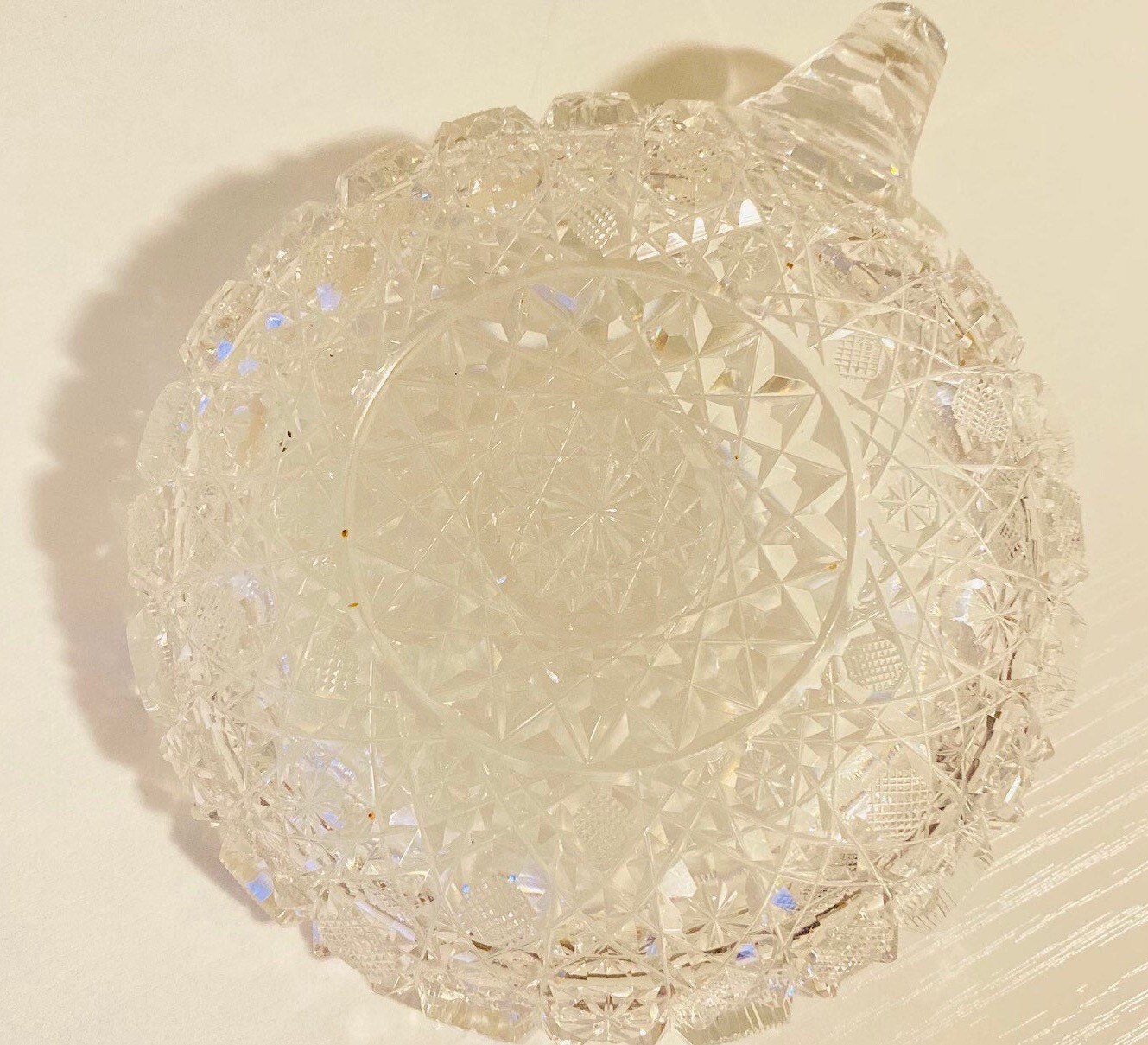 Vintage Crystal Candy Dish with handle Etsy