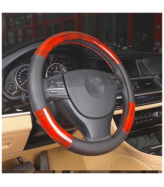 1 Pcs Leather Steering Wheel Cover, Breathable Non-slip Design
