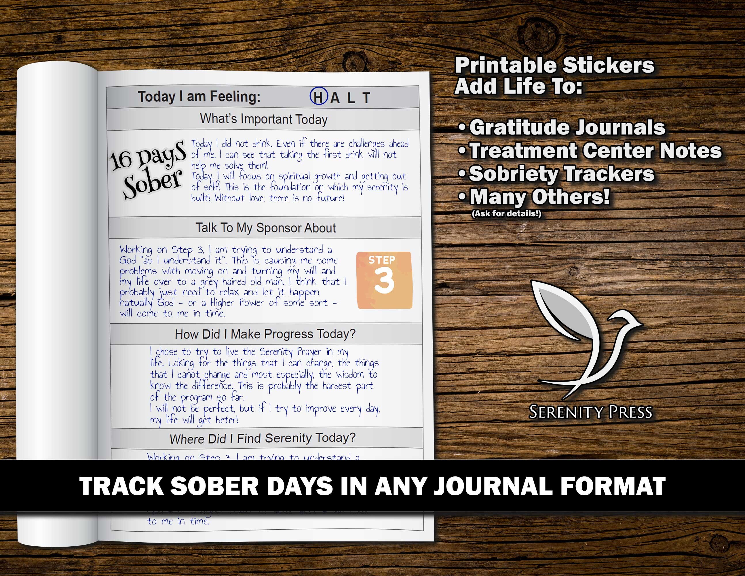Pretty 12 Step Recovery Printable Stickers, Digital Recovery Journal ...