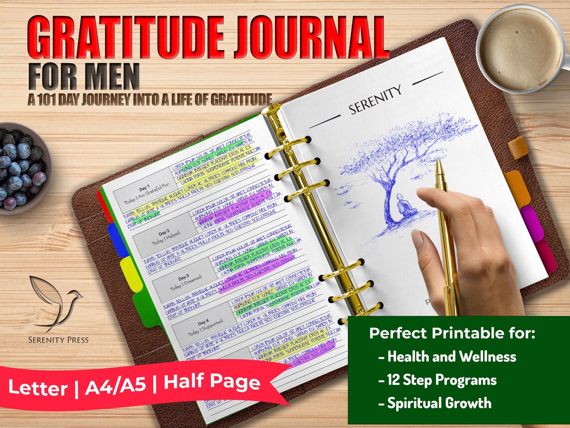 Gratitude Journal for Men: 101 Day Journey (PDF) - Etsy