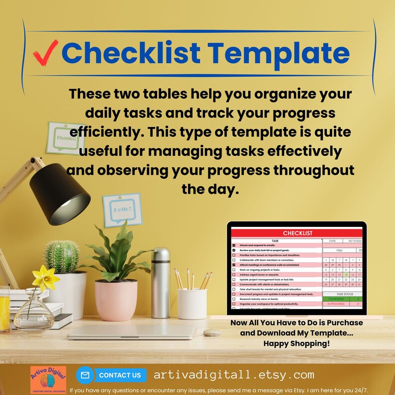 Checklist Template Google Sheets Task Manager To do List Daily