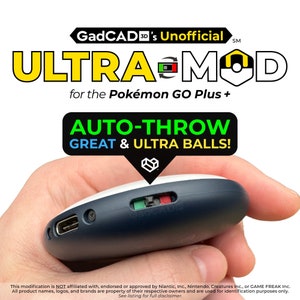 Unofficial ULTRA MOD for the Pokémon GO Plus+ | GadCAD 3D (Optional Dimmed LEDs)
