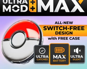 Ultra Mod: MAX (Dimmed LEDs) - NEW Switch-Free Modified &quot;Pokémon Go Plus +&quot; Auto-Catcher and Sleep Tracker | Throws Ultra Balls Hands-free!