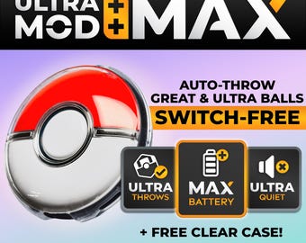 Ultra Mod: MAX (Dim LEDs) - Modified Switch-Free "Pokémon GO Plus+" Auto-Catcher + Sleep Tracker