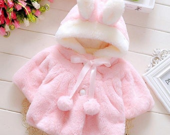 pink fur coat for baby