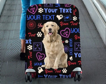 Personalized Photo Luggage Cover, Custom Suitcase Protector