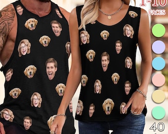 Custom Face Tank Top: Personalized Photo Sleeveless Shirt