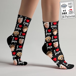 Personalized Dad Socks, Custom Fathers Day Socks With Faces, Personalized Socks With Photo Gift For Dad, Best Dad Socks, Custom Face Socks