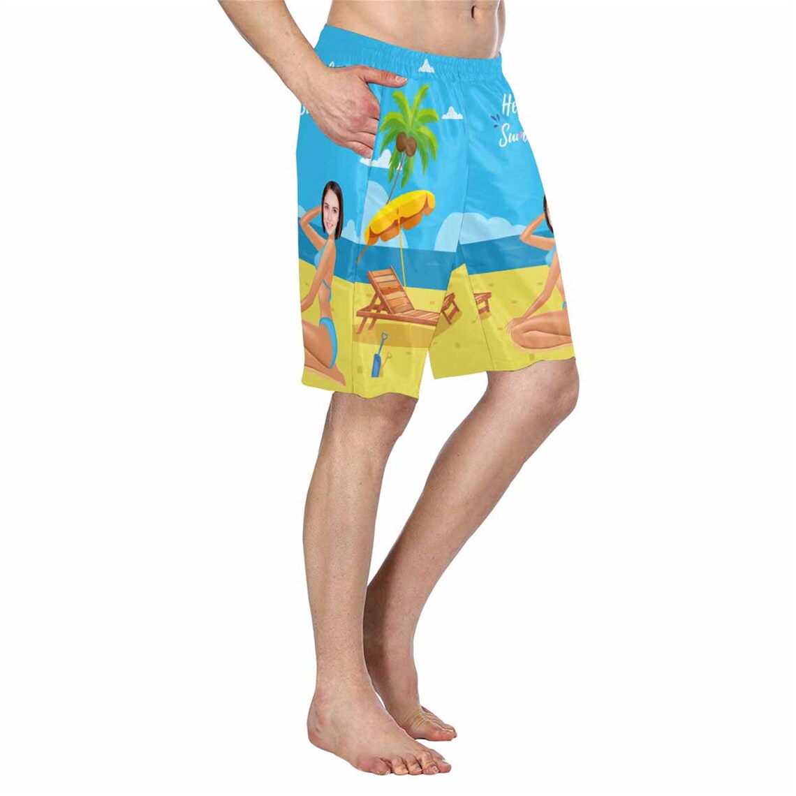 Custom Funny Swim Shorts with Faces Customized Gifts Men's Etsy