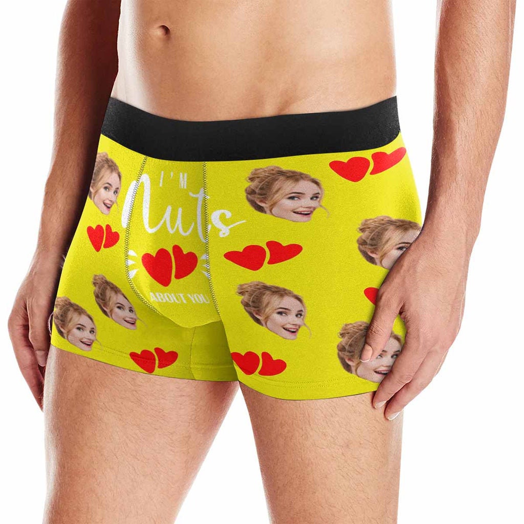 Custom Face Briefs I'm Nuts I'm About You Man's Boxer Briefs