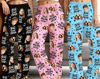 Pantalon de pyjama personnalisé, cadeau fête des pères, cadeau photo pour papa maman