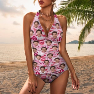  Custom Swimsuit with Face Photo One Piece Personalized Swimwear  Gifts for Girlfriend Wife Lover S : Clothing, Shoes & Jewelry