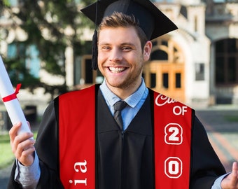 Individuelle Abschluss-Stola: Personalisierte Class of 2026 Schärpe