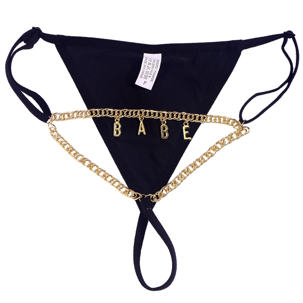 Personalized DIY Name Alphabet Underwear Waist Body Jewelry Women
