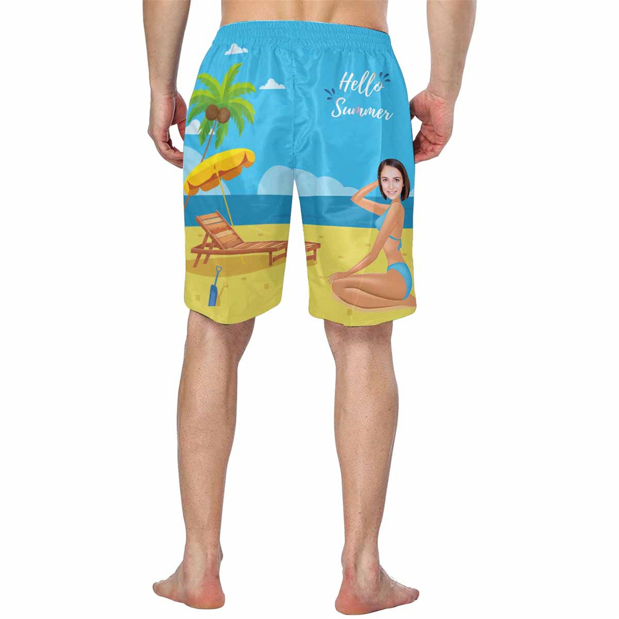 Custom Funny Swim Shorts With Faces Customized Gifts Mens Etsy UK