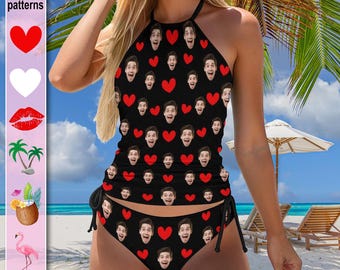Custom Face Bikini: Personalized Photo Swimsuit, Bachelorette Gift