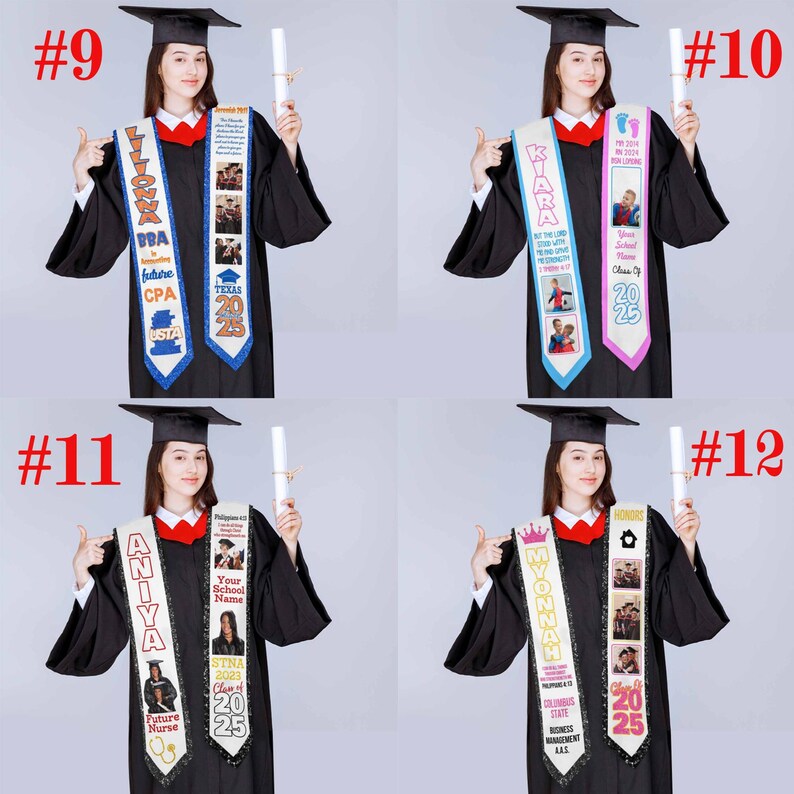 Custom 2025 Graduation Stole With Name & Photo - Etsy