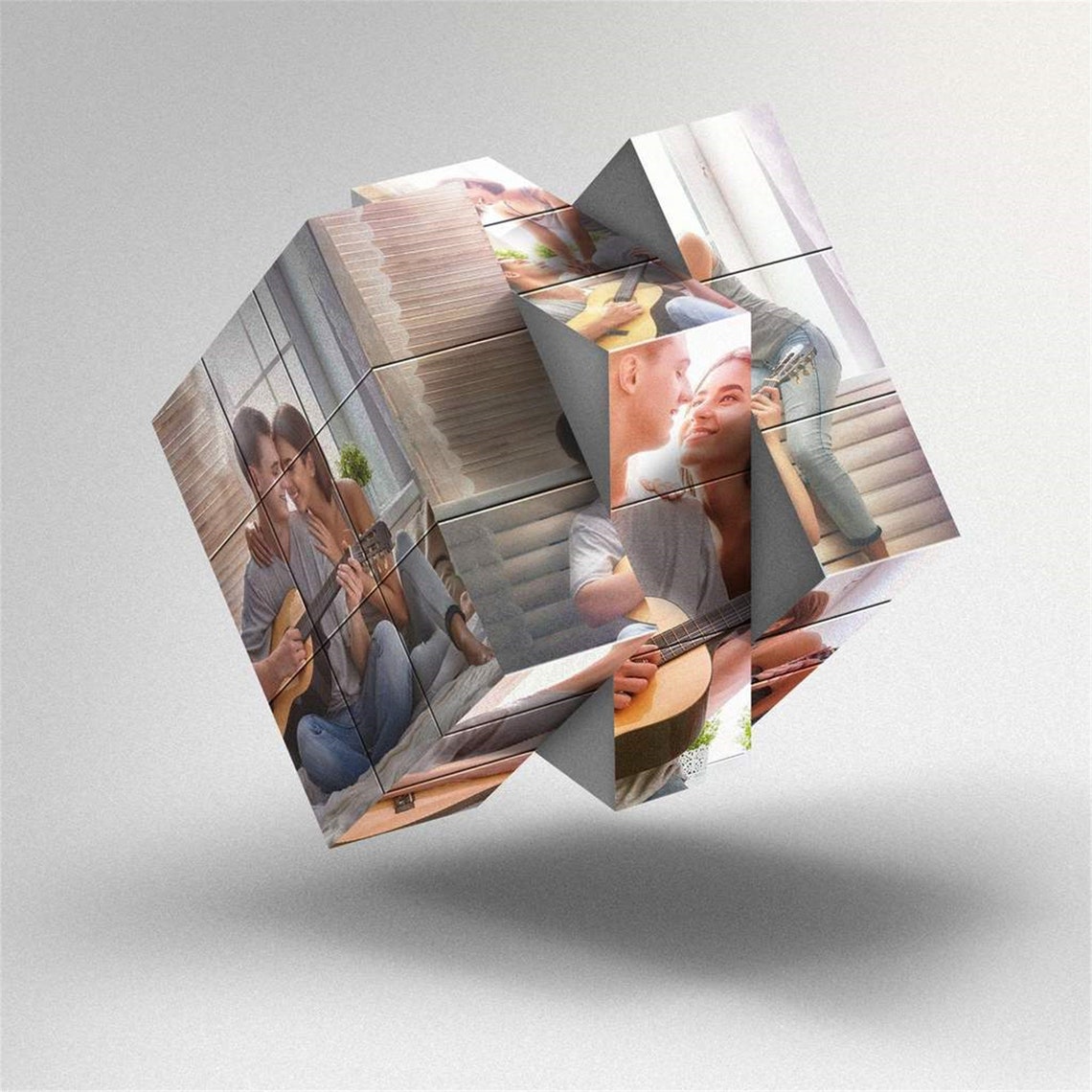 Personalized Photo Puzzle Custom Photo Cube With Picture Etsy