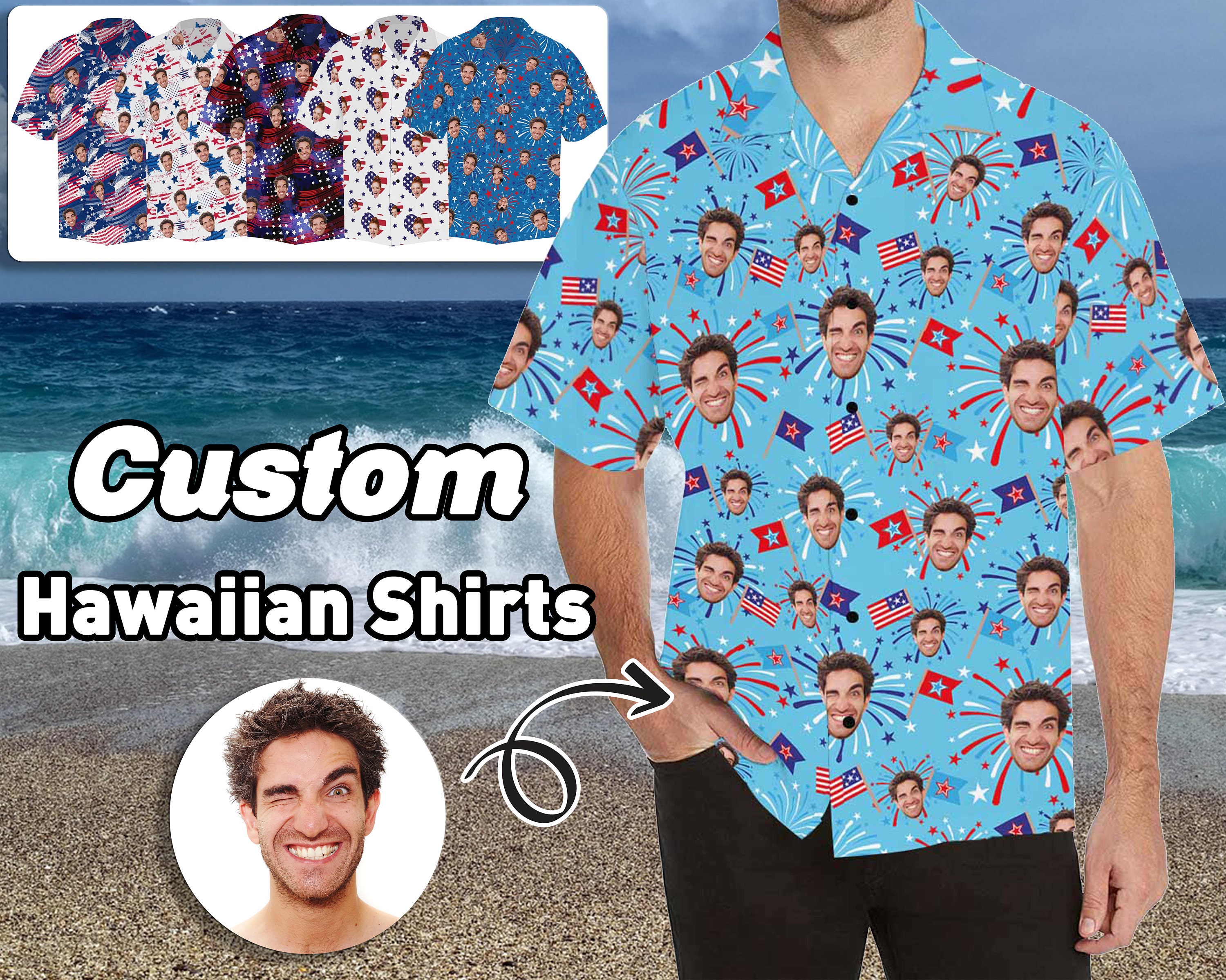 Chemise Hawaïenne Personnalisée, Cadeaux Fête Des Pères, Cadeaux Pour  Papa