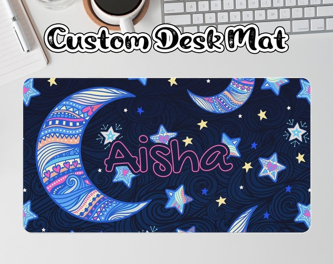 Custom Desk Mat,Personalized Name Large Mouse Pad,Gaming Mouse pad,Custom Text Desk Pad,Office Decor Accessory,Birthday Gifts for Boyfriend