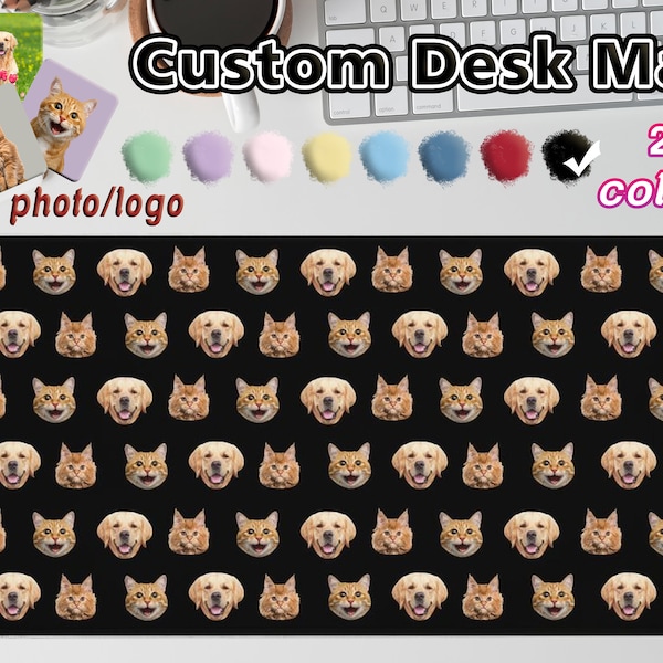 Custom Desk Mat,Personalized Dog Face Large Mouse Pad,Gaming Mouse pad,Custom Pet Photo Desk Pad,Office Decor Accessory,Gifts for Boyfriend