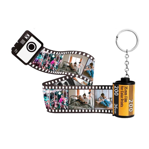 Custom Film Roll Keychain Love Story 
