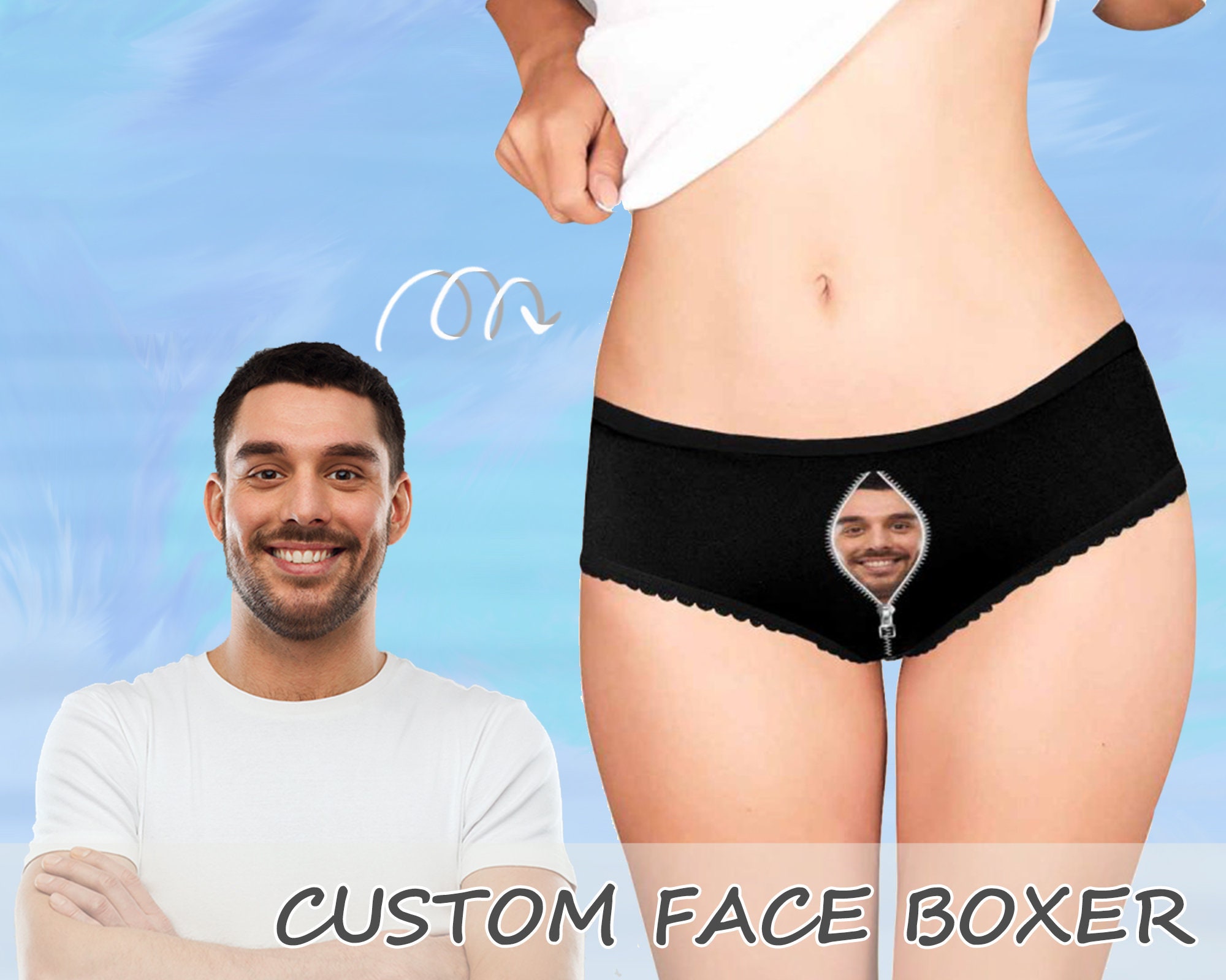 Custom Boyfriend Face Women's High-cut Underwear Panties - Etsy