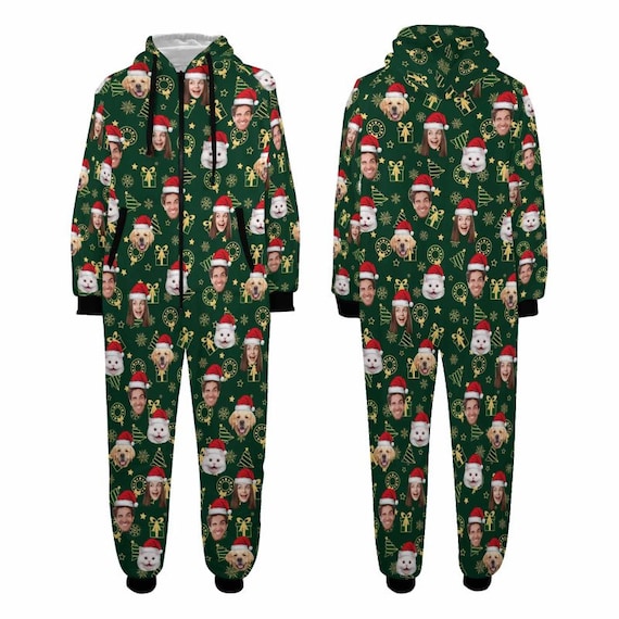 Christmas Onesies Adult Men ODAWA Green Camouflage One Piece