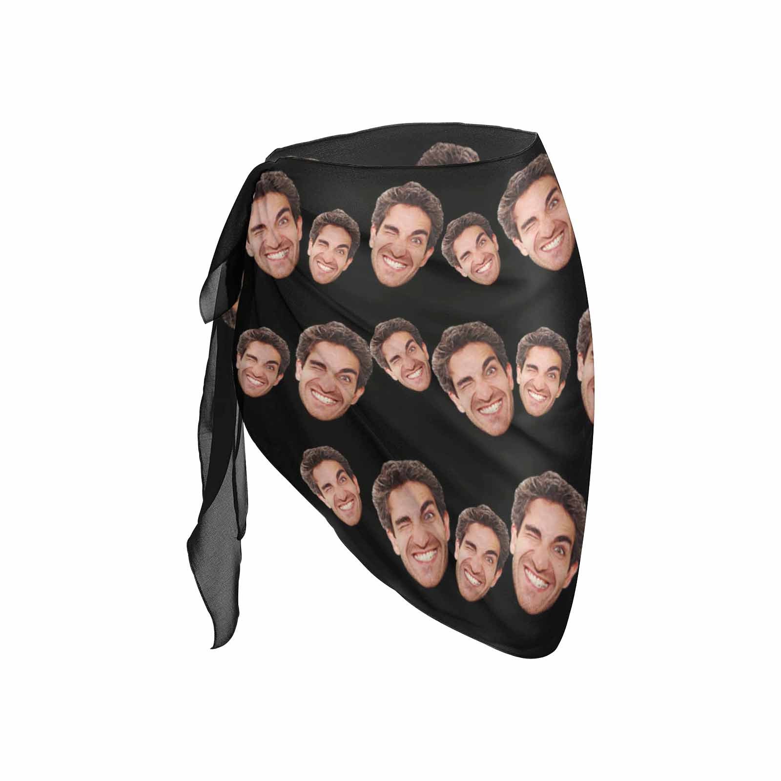 Custom Face Beach Sarong Wrap,personalized Swimsuit