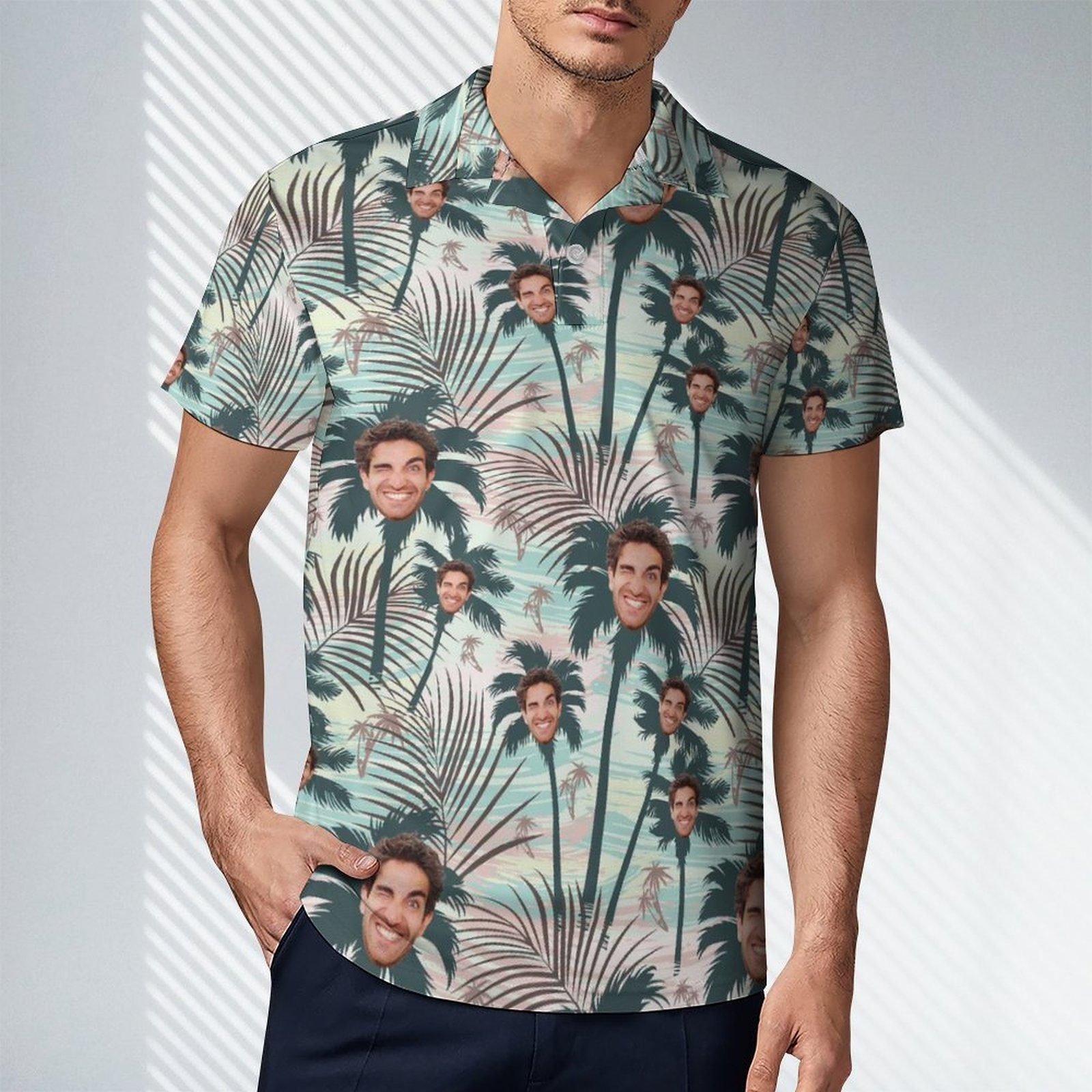 Custom Polo Shirt for Men Personalized Short Sleeve Golf Shirt