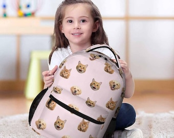 Personalized Pet Photo Backpack Lunch Bag Pencil Case Set