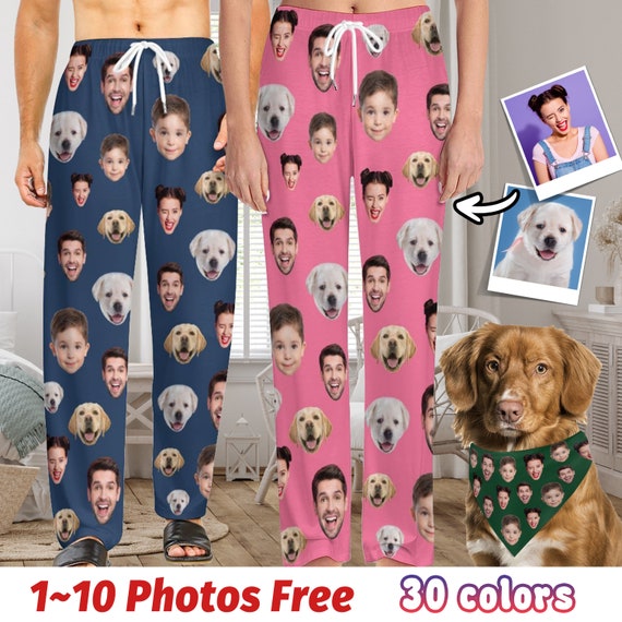 Custom Photo Pajama Pants,personalized Pajama Trousers for Men