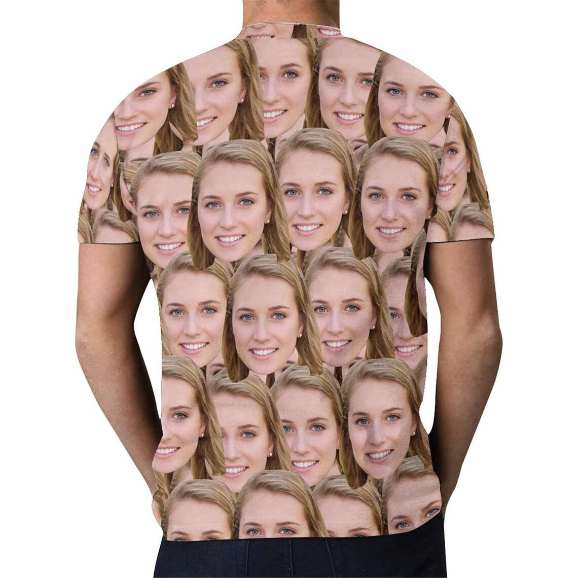 Custom Girlfriend Face Men's TShirt Personalized Seamless Etsy