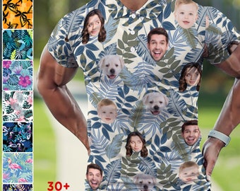 Custom Face Polo Shirt: Personalized Photo Print, Golf Shirt Gift