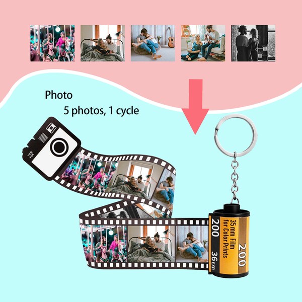 Film Roll Keychain Etsy