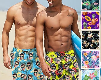 Custom Face Swim Trunks, Personalized Men's Bathing Suit