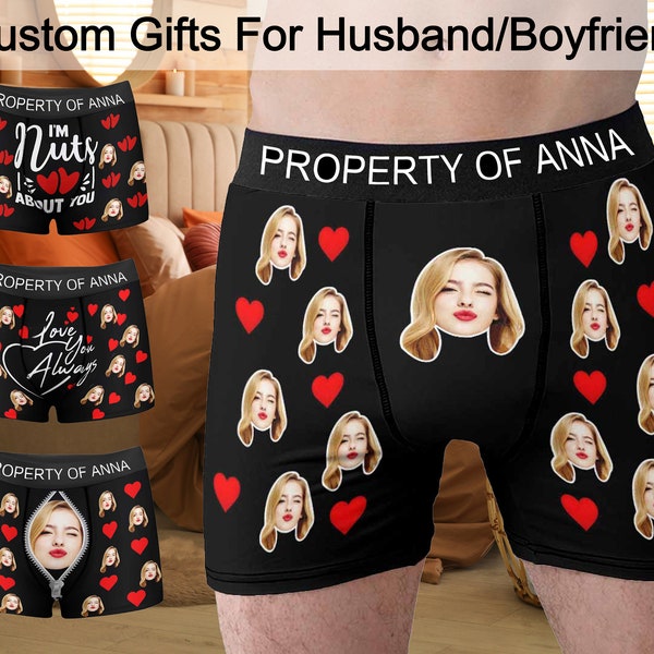 Personalized Boxer With Photo Etsy