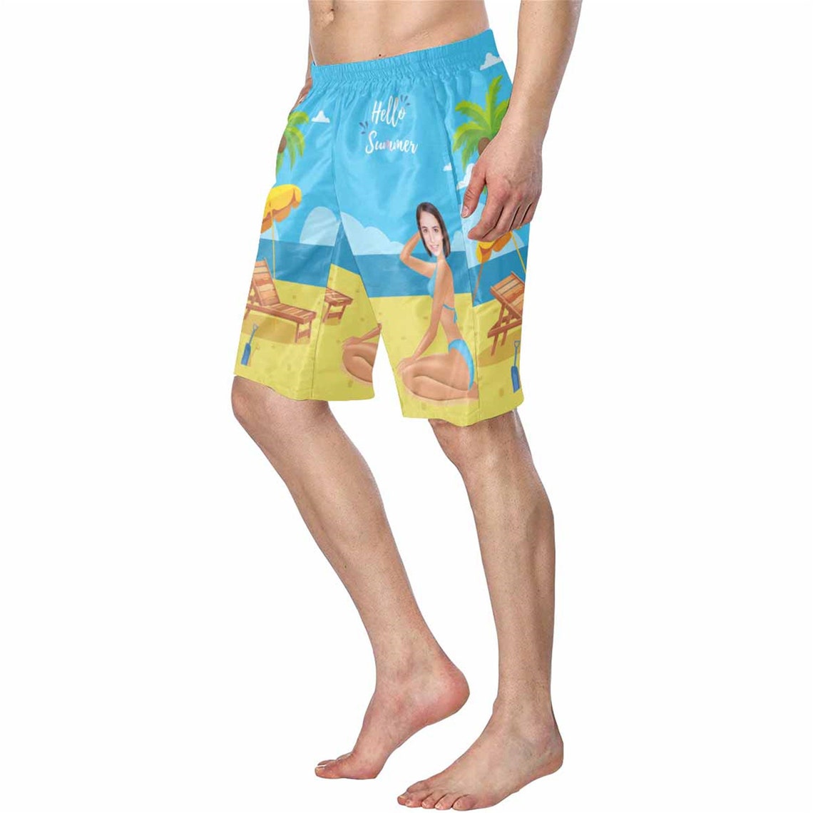 Custom Funny Swim Shorts with Faces Customized Gifts Men's Etsy