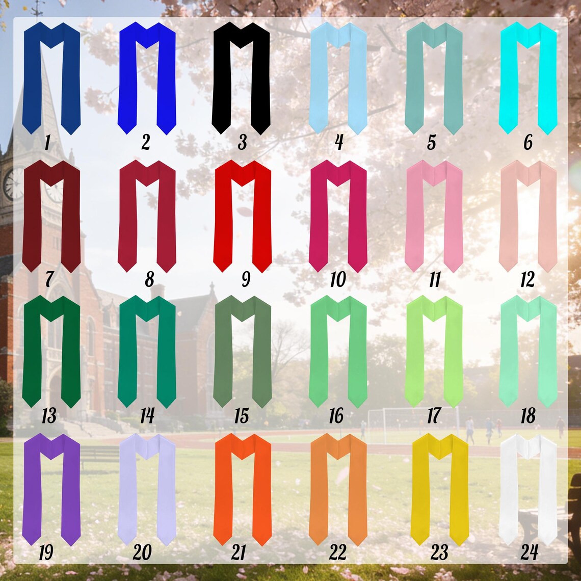 Custom 2026 Sporty Style Graduation Stole With Pictures: Personalized ...
